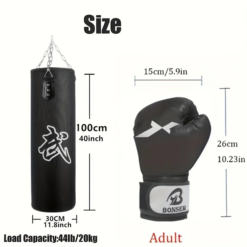 Sac de frappe vide en toile Oxford – boxe adulte et enfant