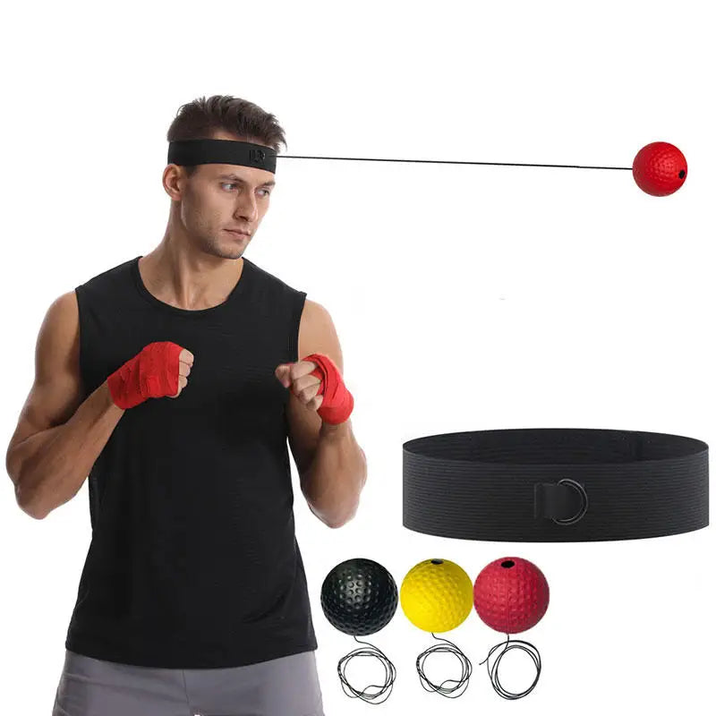 Balle de réaction boxe avec bandeau élastique