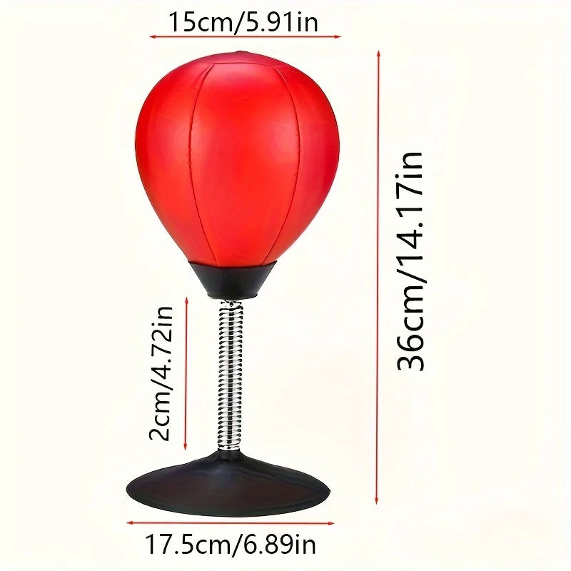 Punching ball ventouse rouge