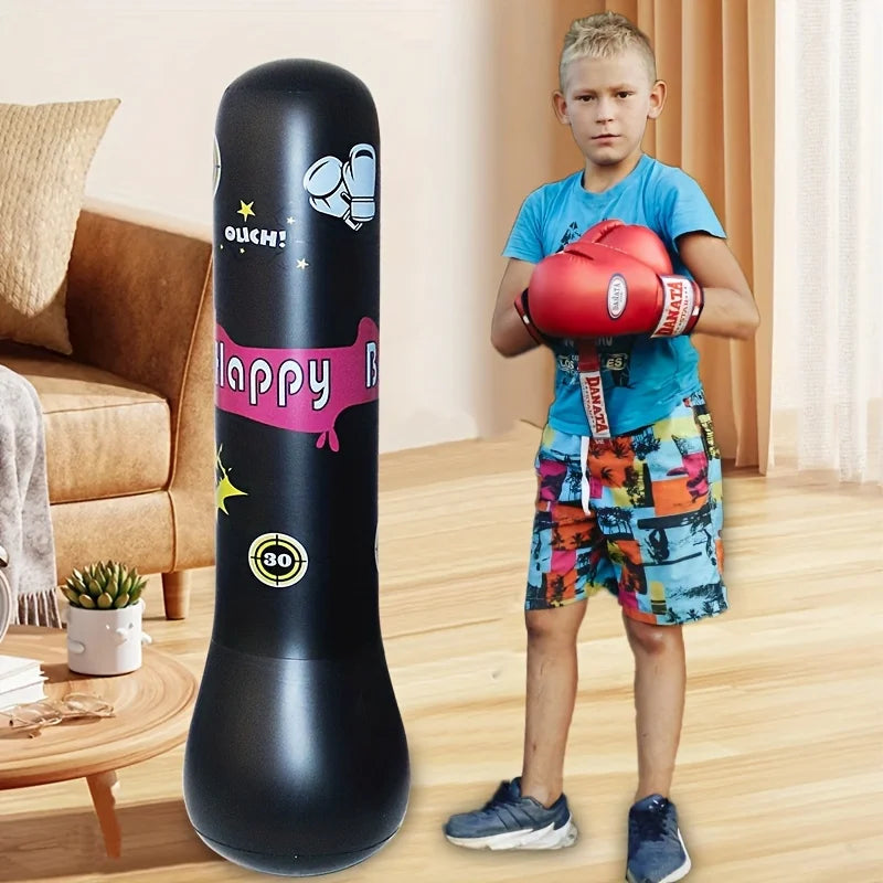 Sac de frappe gonflable enfant avec rebond