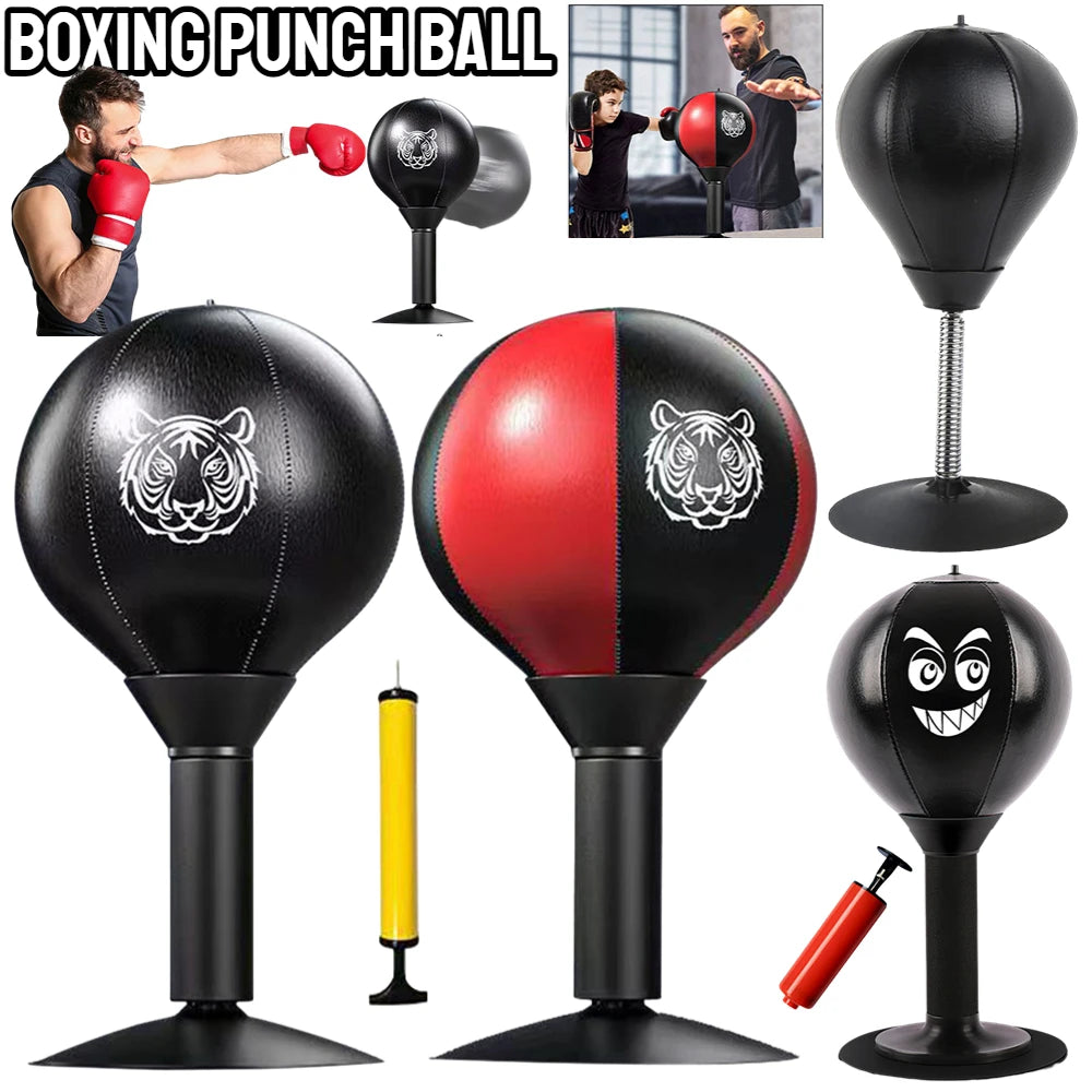 Punching ball de table à ventouse forte – boxe enfants adultes