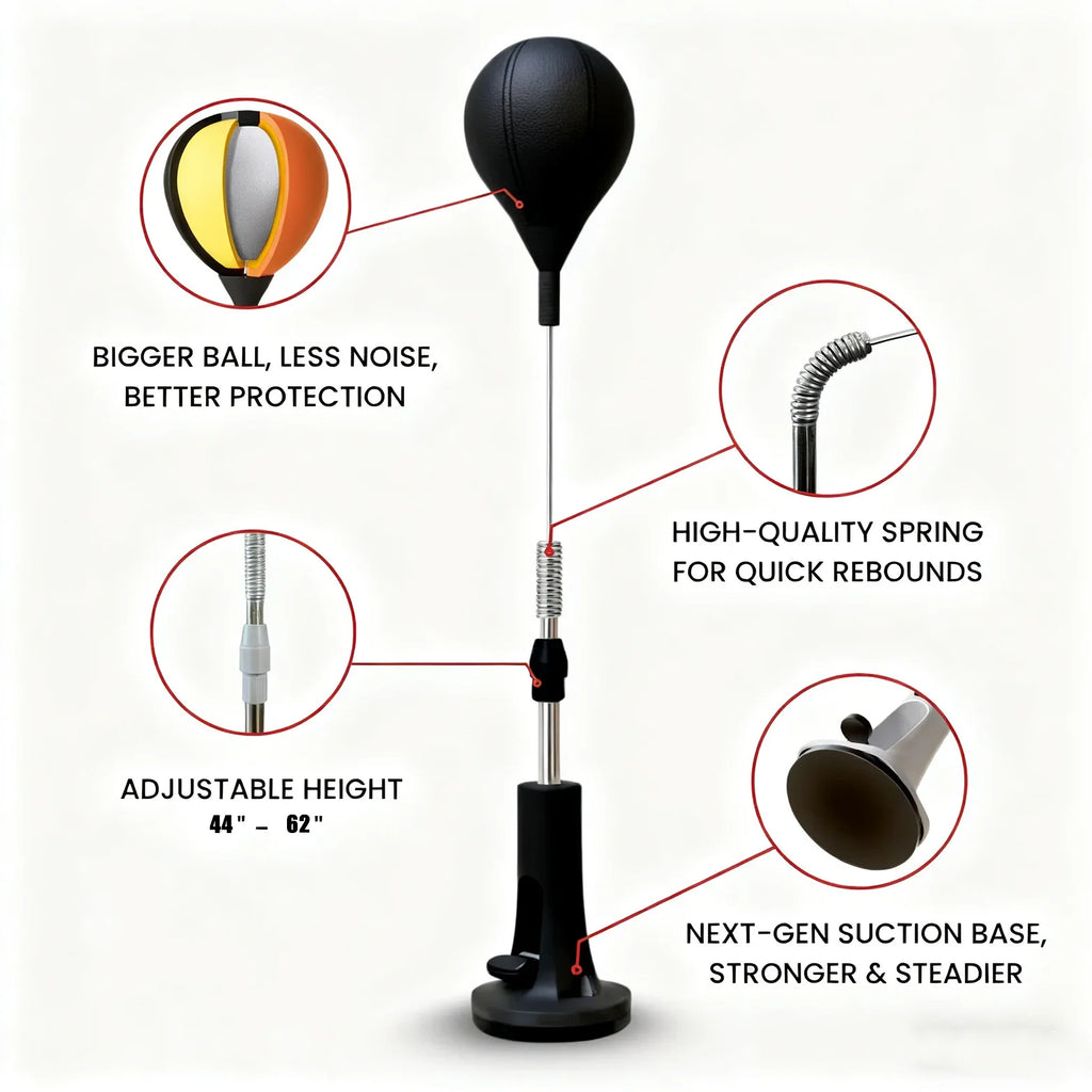 Punching-ball Cobra 2026 – entraînement boxe, réflexes et fitness maison, équipement sport famille et cadeau idéal